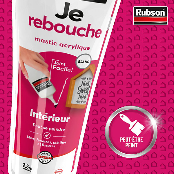 Mastic Rubson Construction Je Rebouche blanc tube 50ml