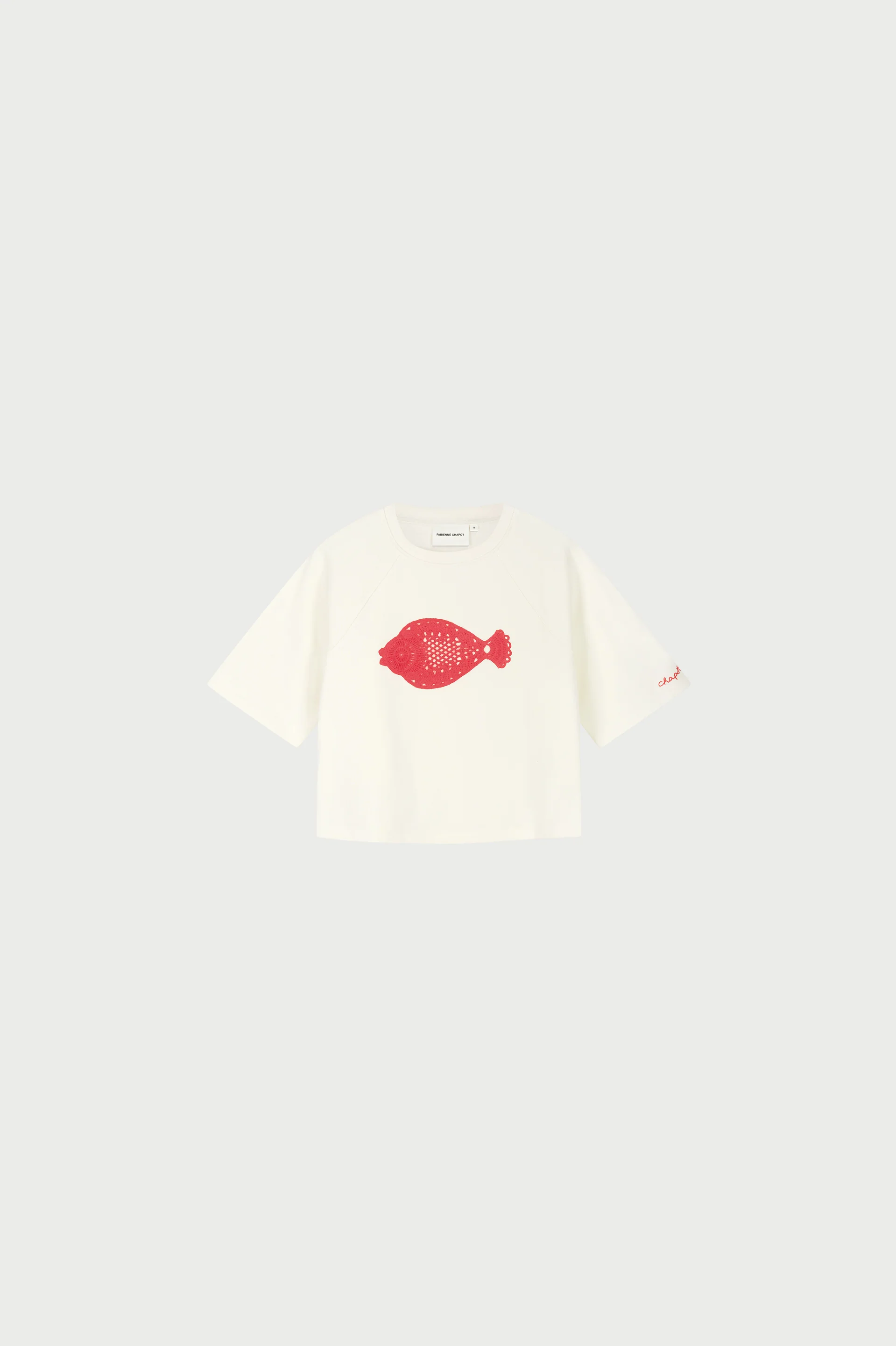 Nanda Sweater | Cosy White/Tangerine Tango