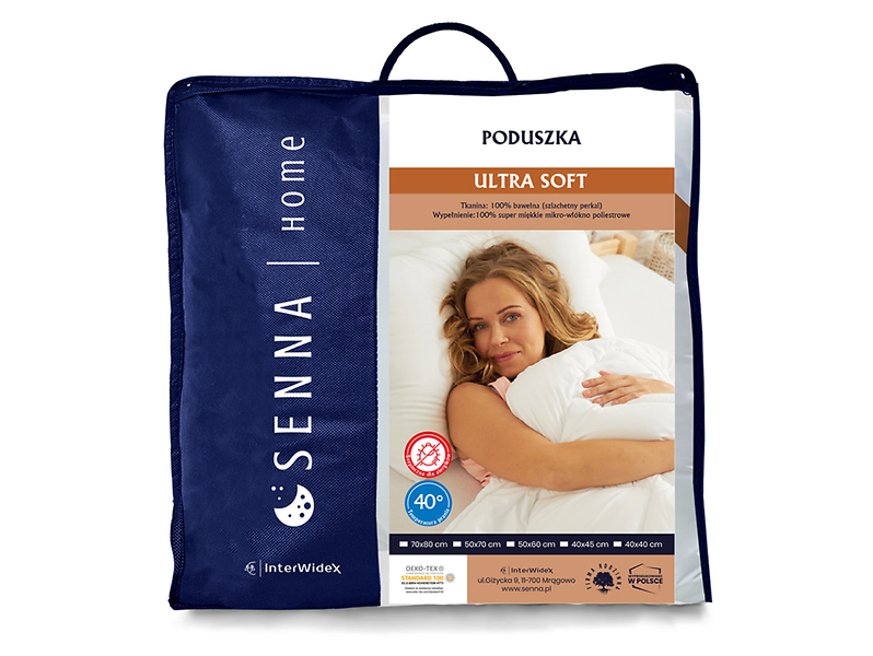Poduszka Ultra Soft bawełna 40x40 cm biała