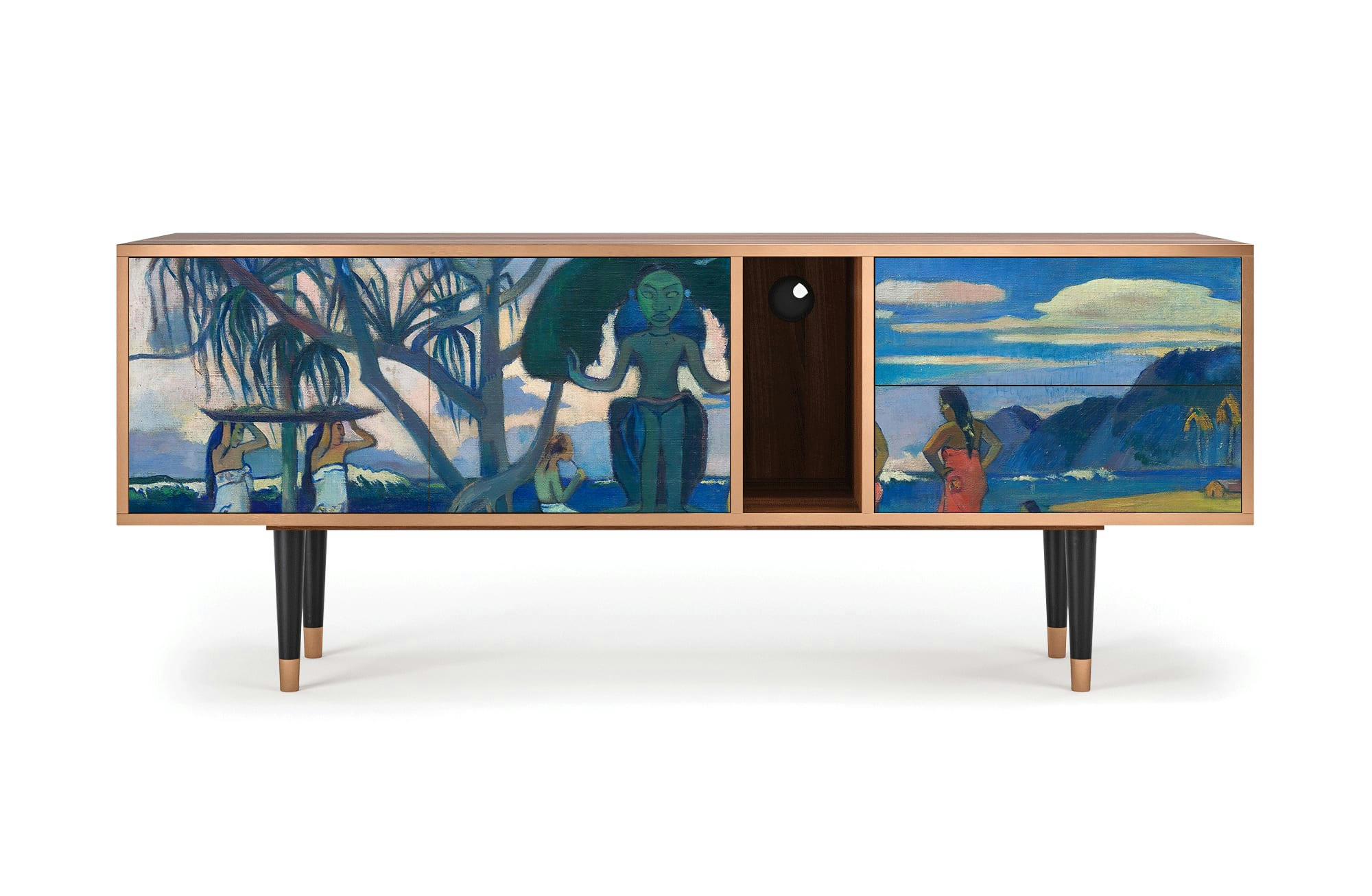 DAY OF THE GOD BY PAUL GAUGUIN - Meuble TV  multicolore 2 tiroirs et 2 portes L 170 cm