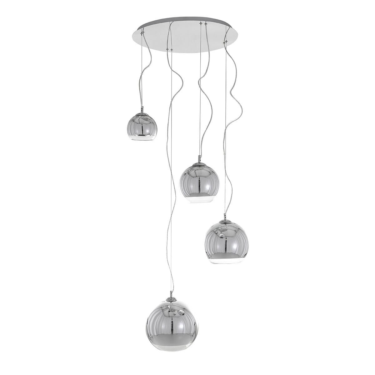 Lampa wisząca chromowana Laurent 4xE27x40W wym: 120x50x50 cm Italux