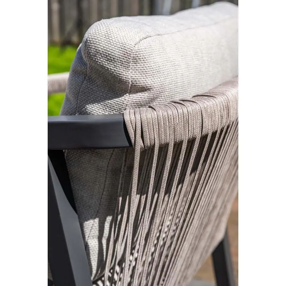 Monti loungeset - 4-dlg. - carbon black - rope taupe - valley sand