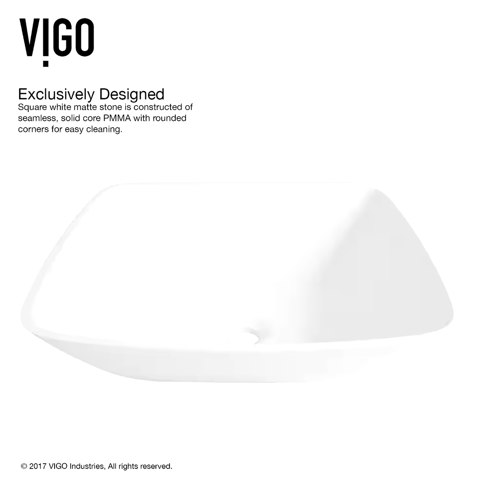 VIGO Hyacinth Matte Stone™ Round Vessel Bathroom Sink/Basin, Handpolished Construction, White