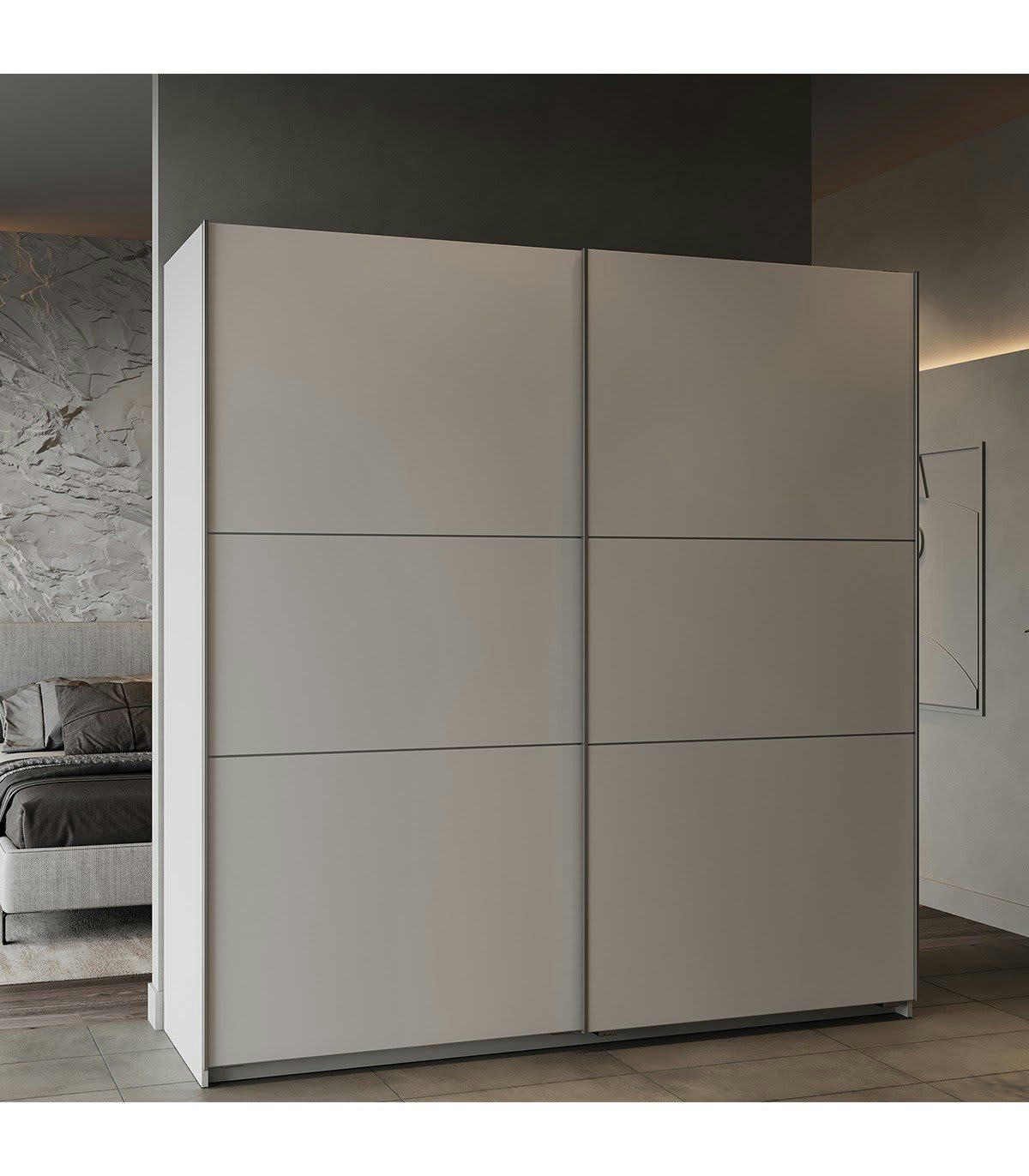 GHOST - Armoire 2 portes coulissantes - L194,5 cm