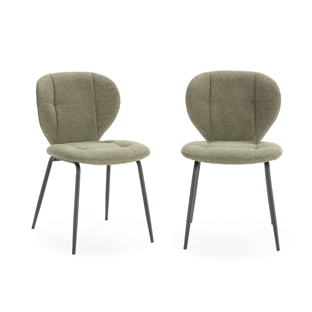 Calicosy - MAORI Set van 2 stoelen - Groen - 48,5x50x48 cm
