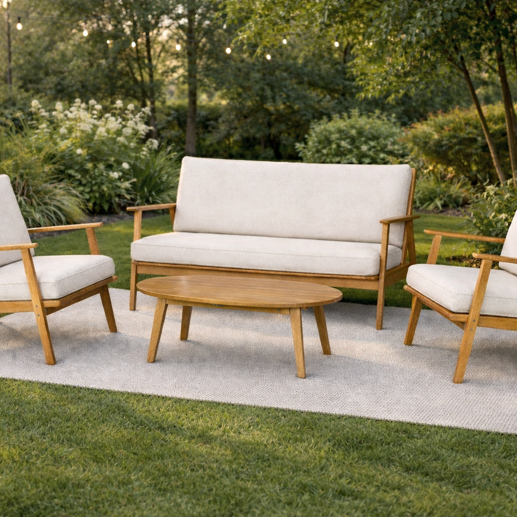 by fonQ Olive Loungeset - Acaciahout - Beige