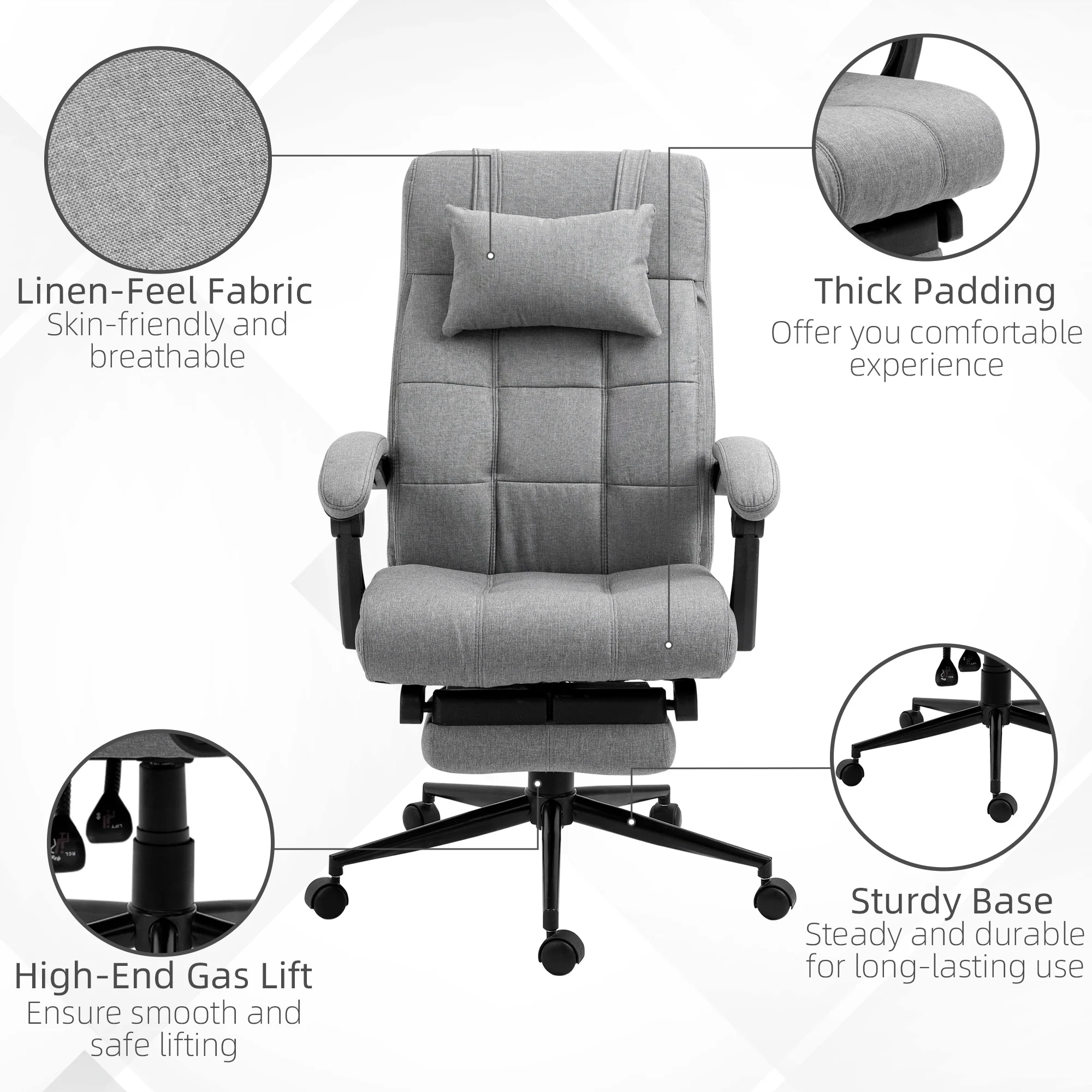 Comfortable Ergonomic Office Chair with Adjustable Features for Optimal Support and Productivity.