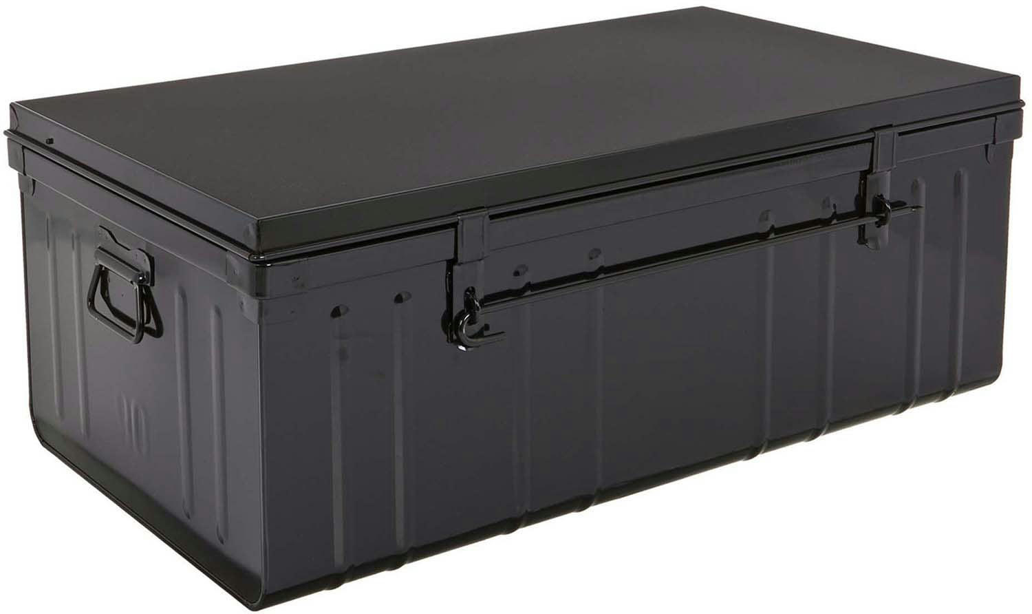 - Malle habitat en acier 95 litres noir