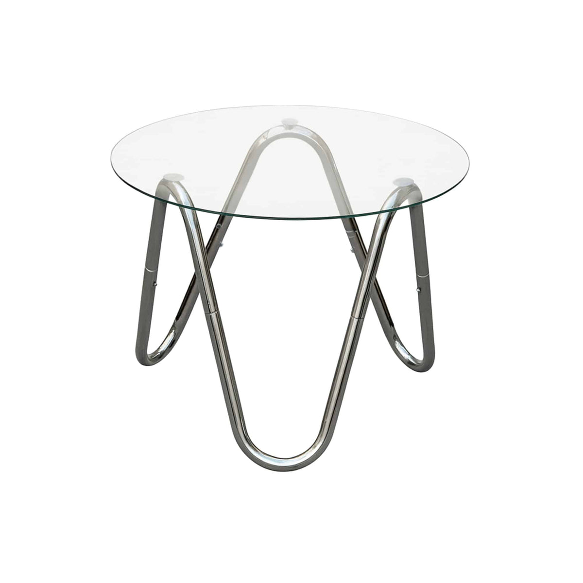 Leitmotiv bijzettafel Ventana Round - zilver - Ø50cm