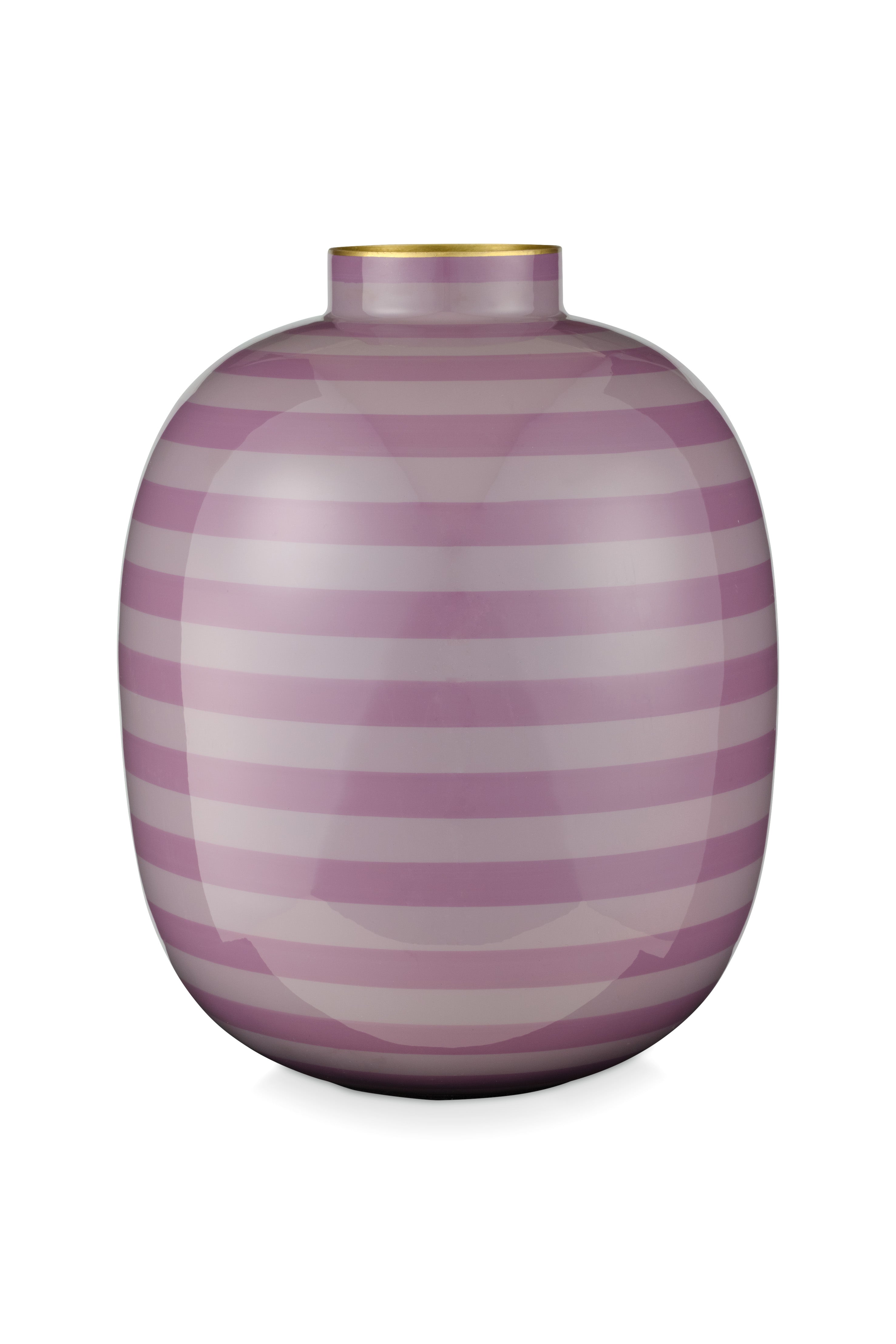 Pip Studio Bloemenvaas - Ronde Vorm - Lila - Metaal - 32 cm