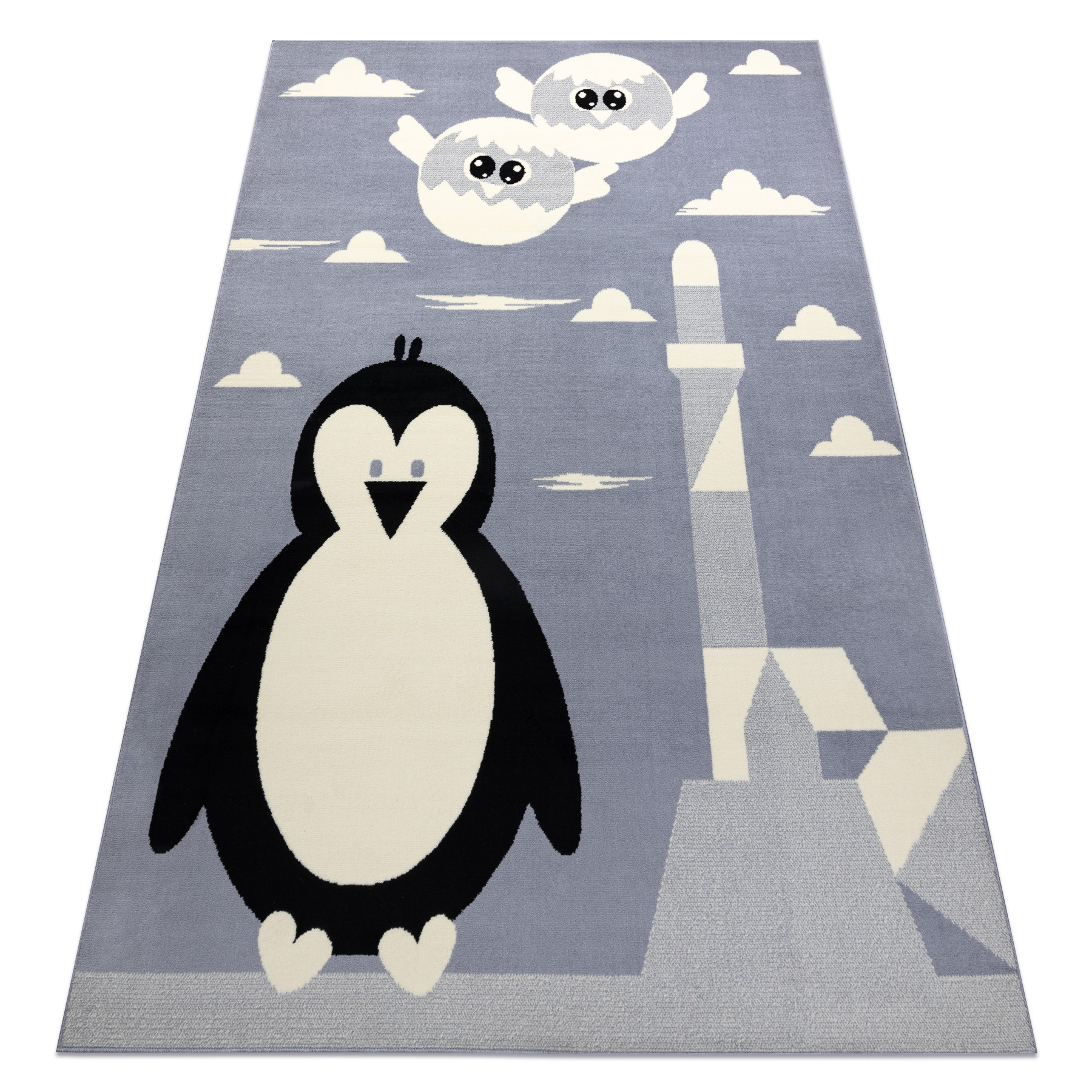 Dywan BCF FLASH Penguin 3997 - Pingwin, pingwinek szary 120x160 cm
