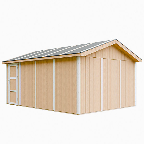 Garage QUALITé PREMIUM 17 m² - L378xl530 cm- garage pour auto, moto, vélos, machines de jardinage - M991B-HARVEST HONEY - Timbela