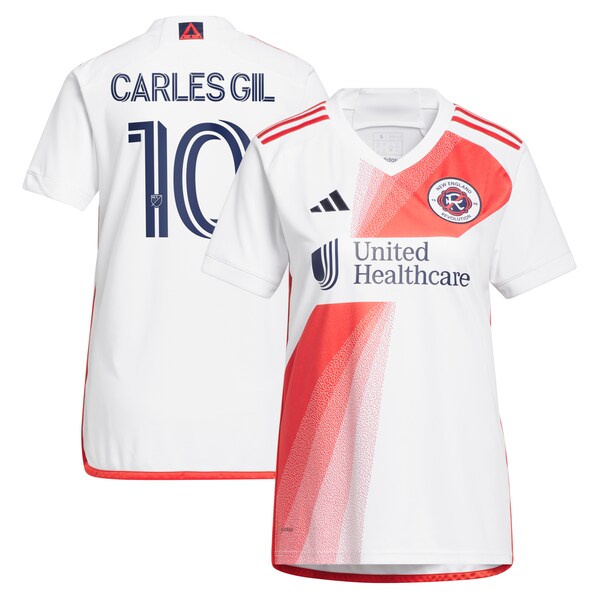 Carles Gil New England Revolution adidas Women's 2024 Defiance Replica Jersey - White