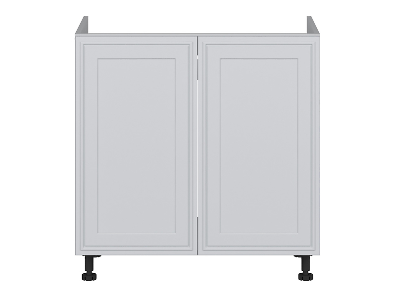 Szafka kuchenna pod zlewozmywak Verdi 80 cm dwudrzwiowa jasny szary mat