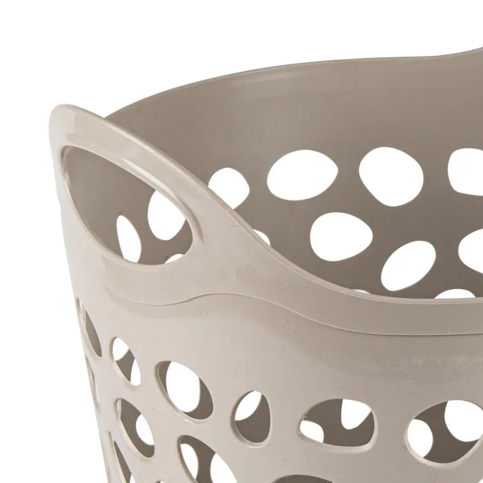 Plasticforte Flexibele wasmand/opbergmand - beige - 35L