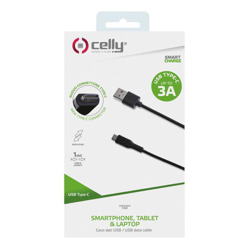 Câble de données USB C 1 m noir