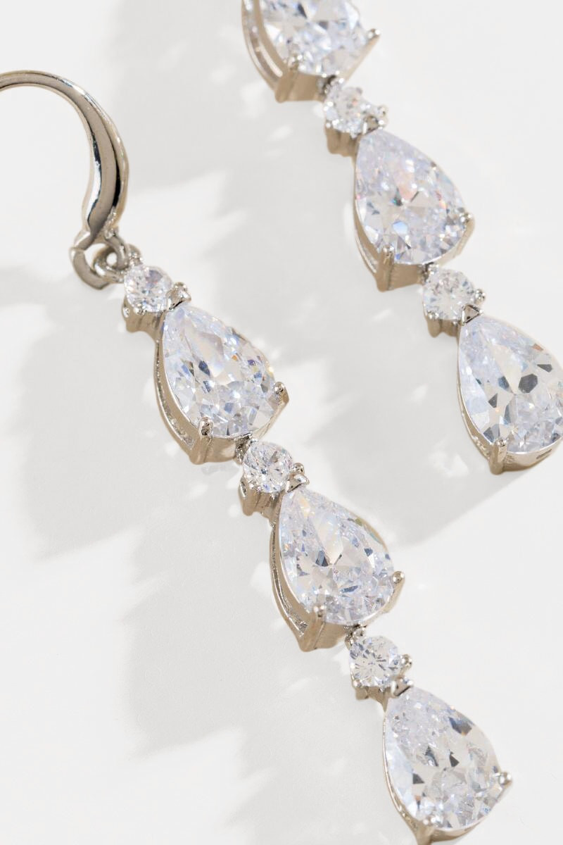 Nevaeh Cubic Zirconia Drop Earrings