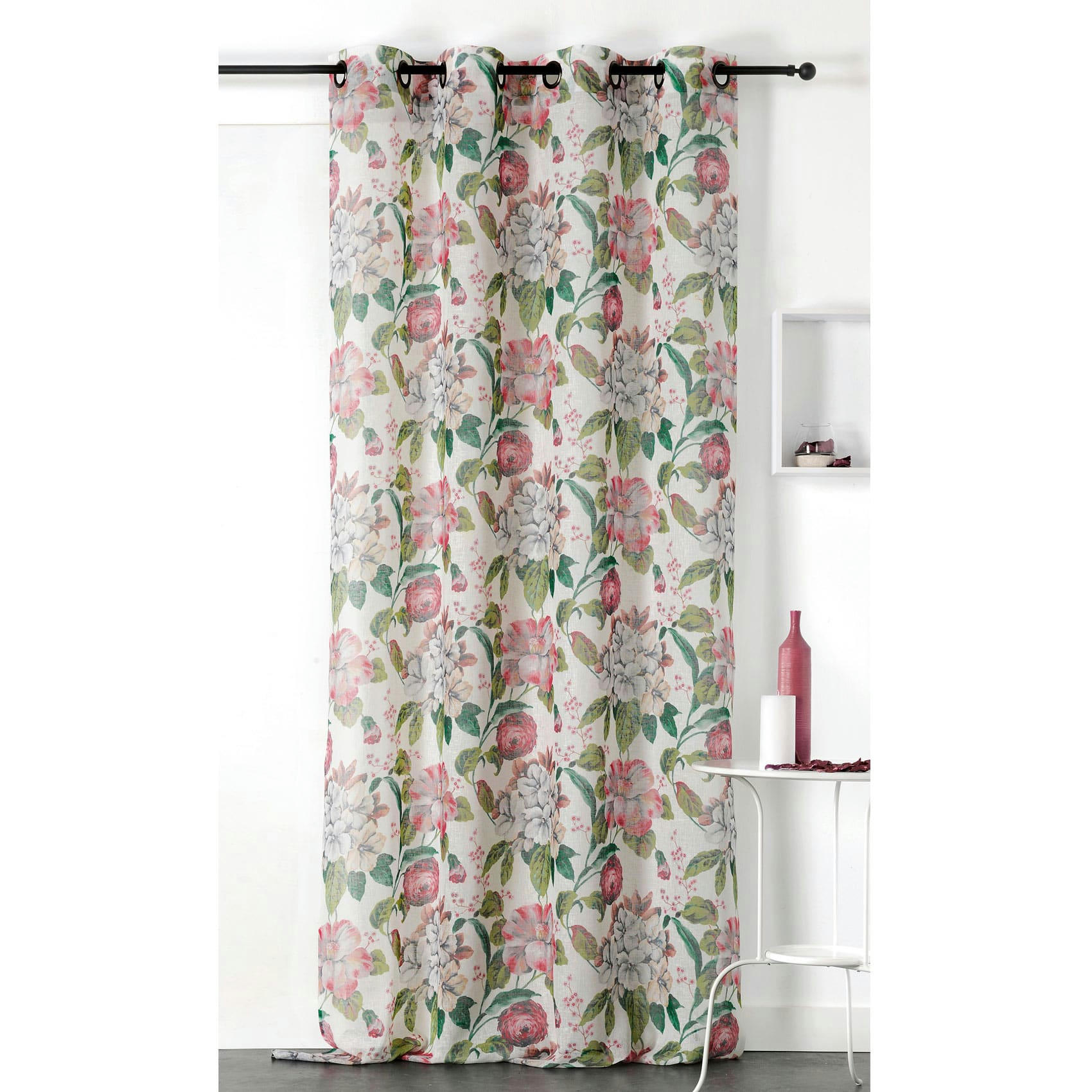 - Voilage cottage polyester ecru 150x240 cm