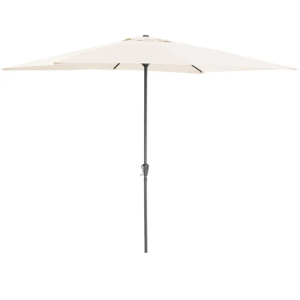 Stokparasol in aluminium - Ronde Parasol met 270 cm diameter - gebroken wit