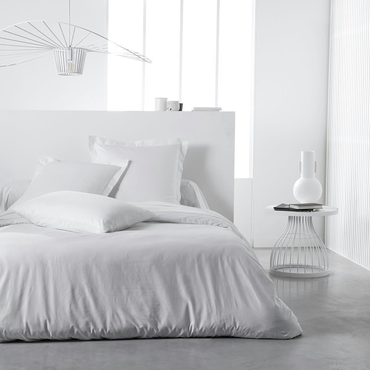 ESSENTIAL - Drap housse en Coton Blanc 160x200 cm