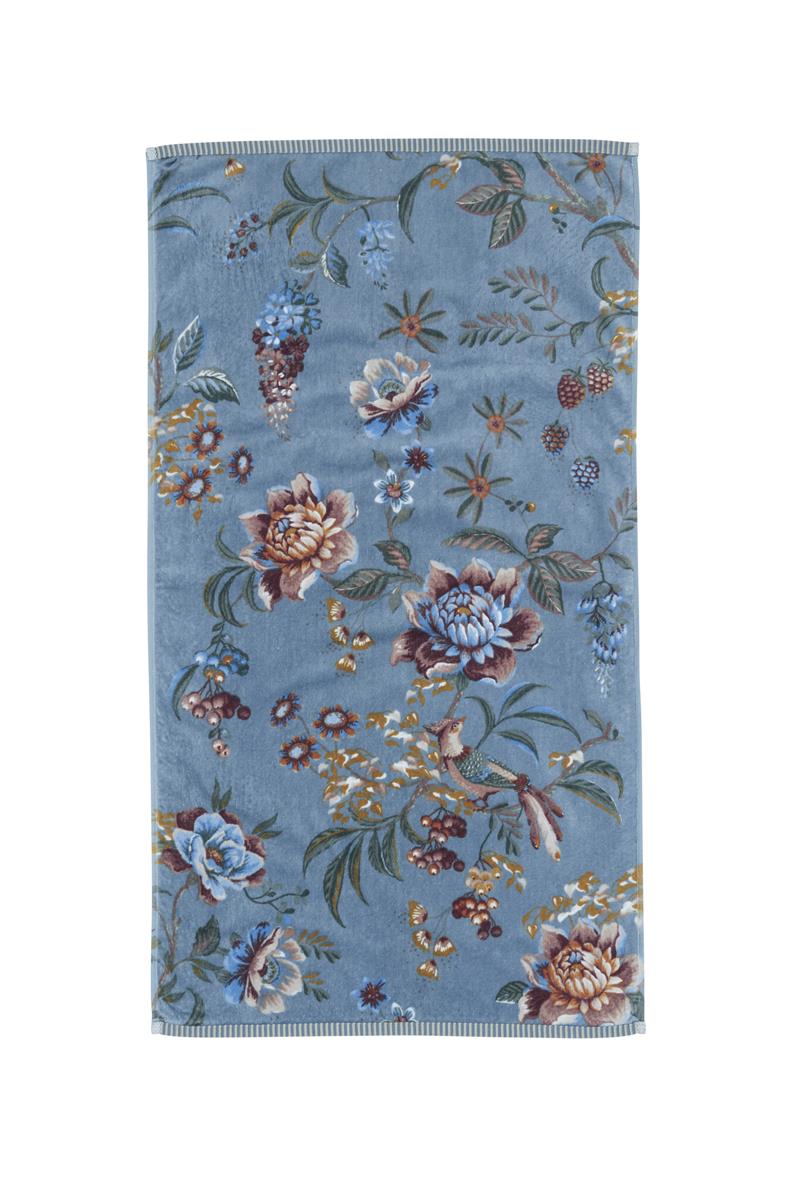 Pip Studio handdoek Secret Garden - 55x100 cm - blauw