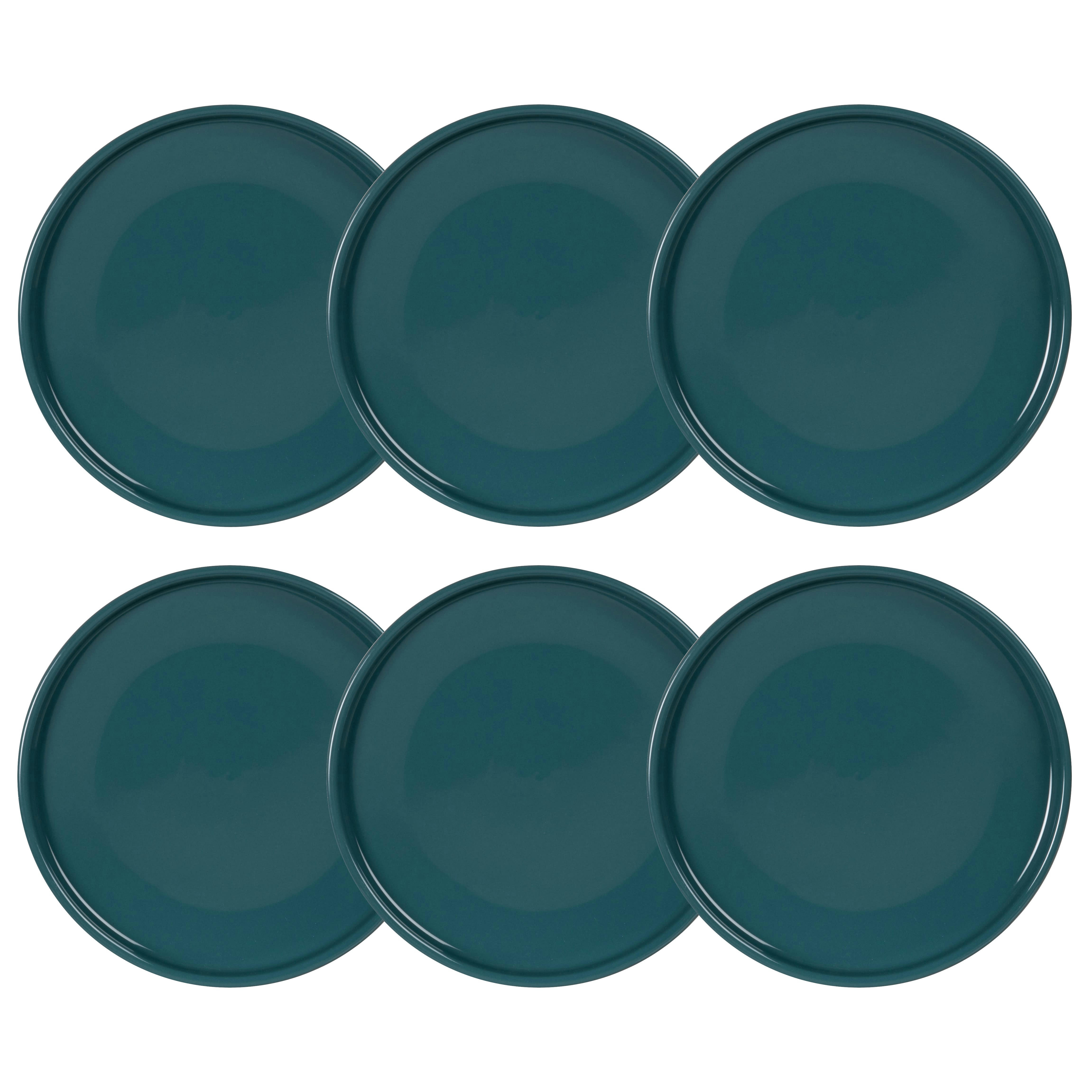 - Assiette à dessert en grès bleu