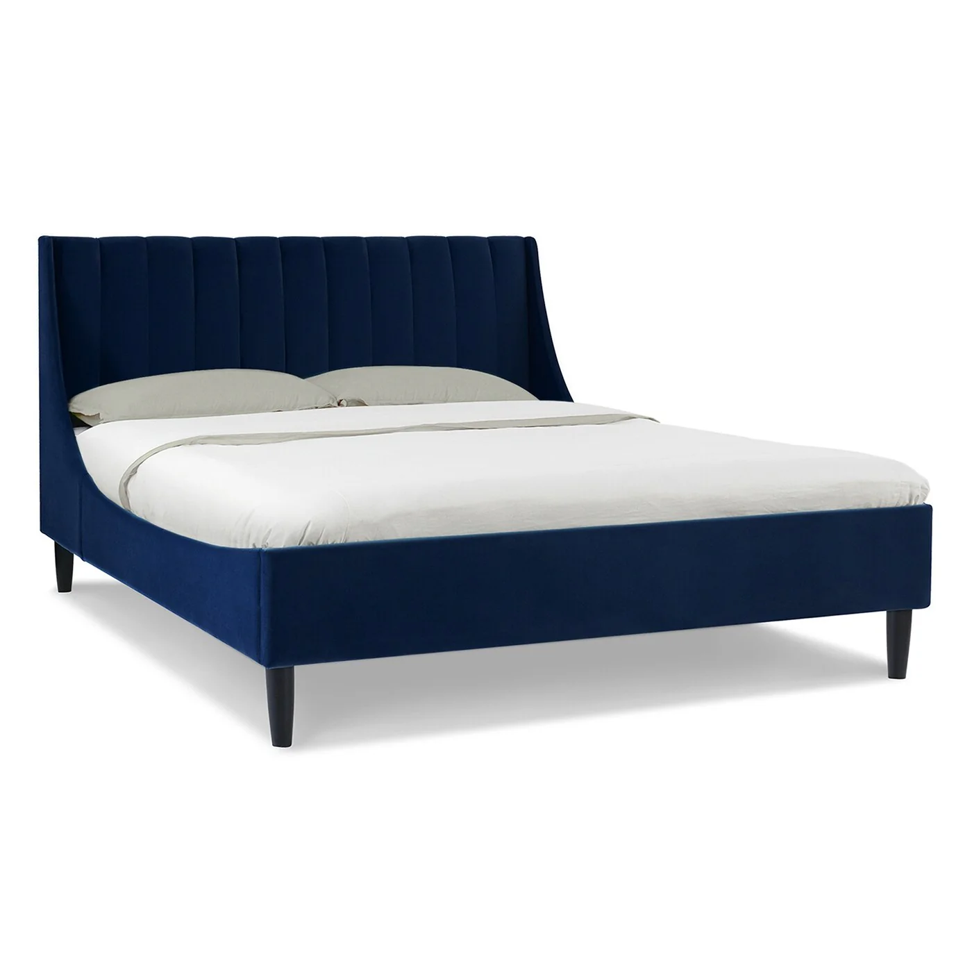 Willow Velvet Upholstered Channel Tufted Platform Bed