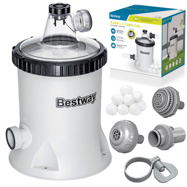 Pompa filtrująca do basenu 5678 l/h   kulki filtrujące Bestway 58870