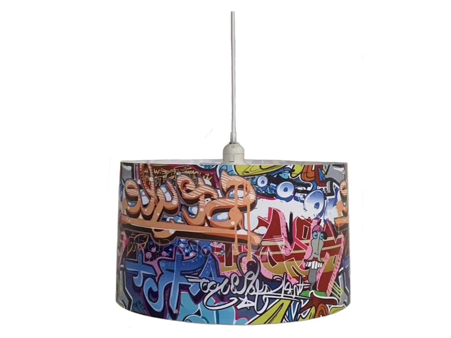 Lampa wisząca Graffiti metalowa wielokolorowa