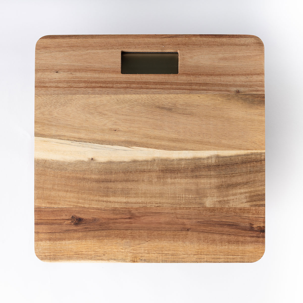 Balança eletrónica em madeira acácia