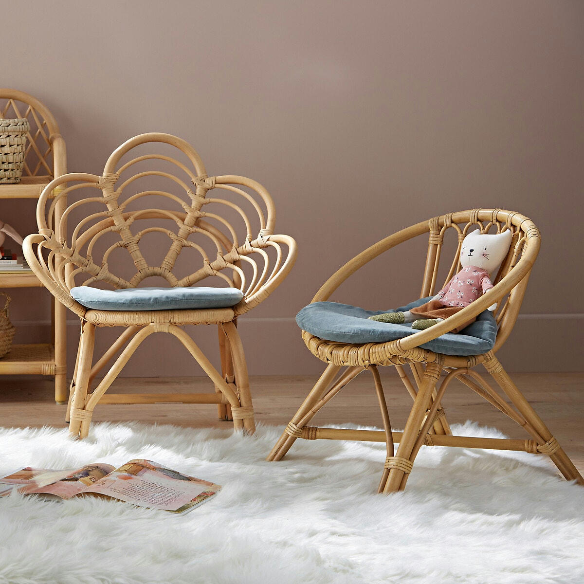 Galette de chaise ronde velours, Velvet