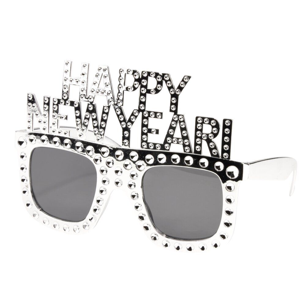 Lunette festive Happy New Year argenté