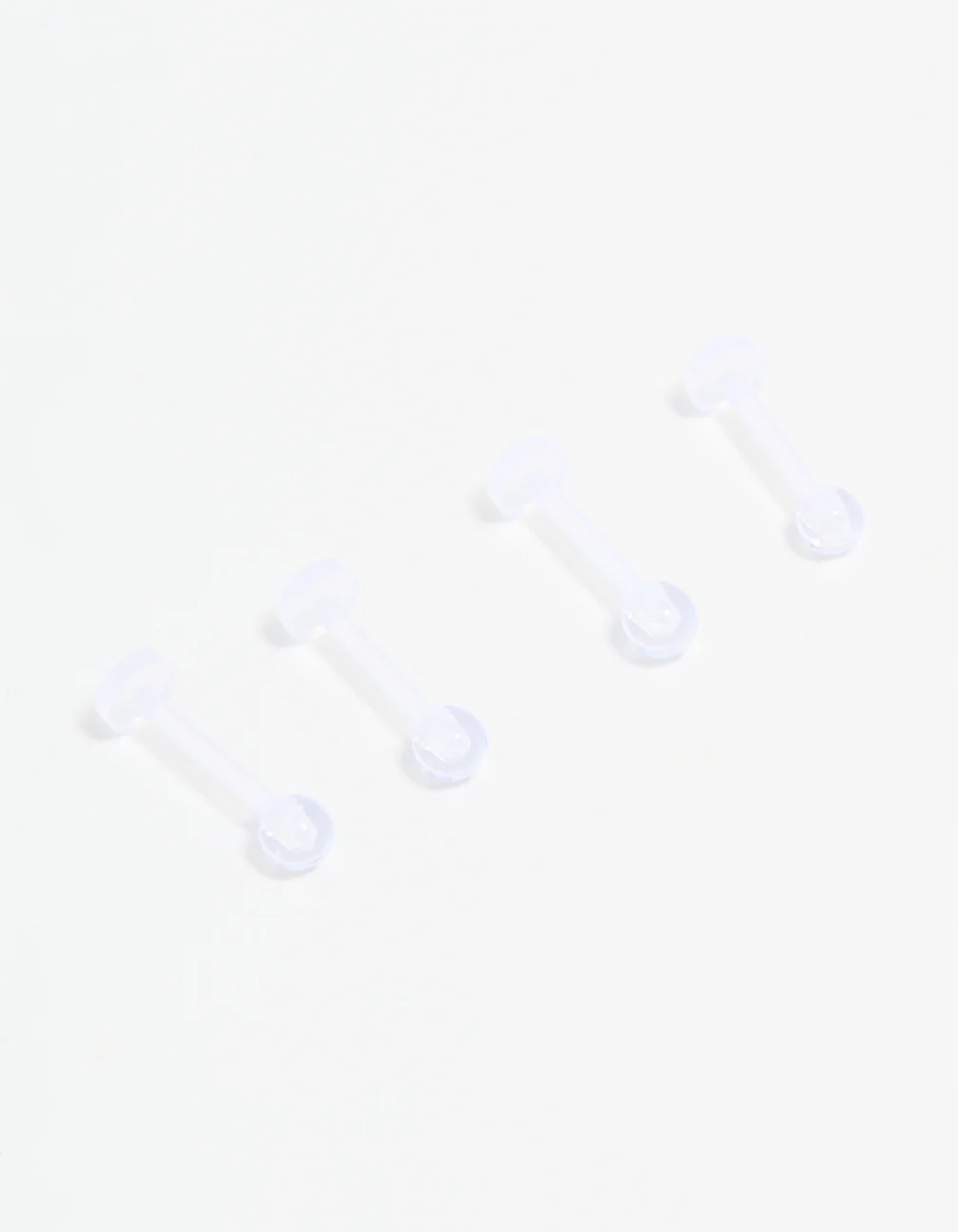 Clear Flat Back Earrings 4-Pack