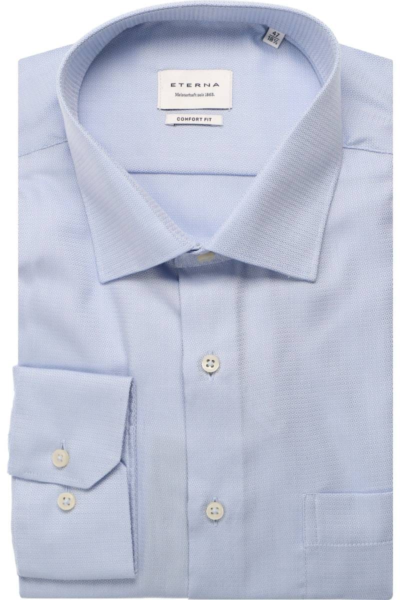 ETERNA Comfort Fit Hemd hellblau, Strukturiert