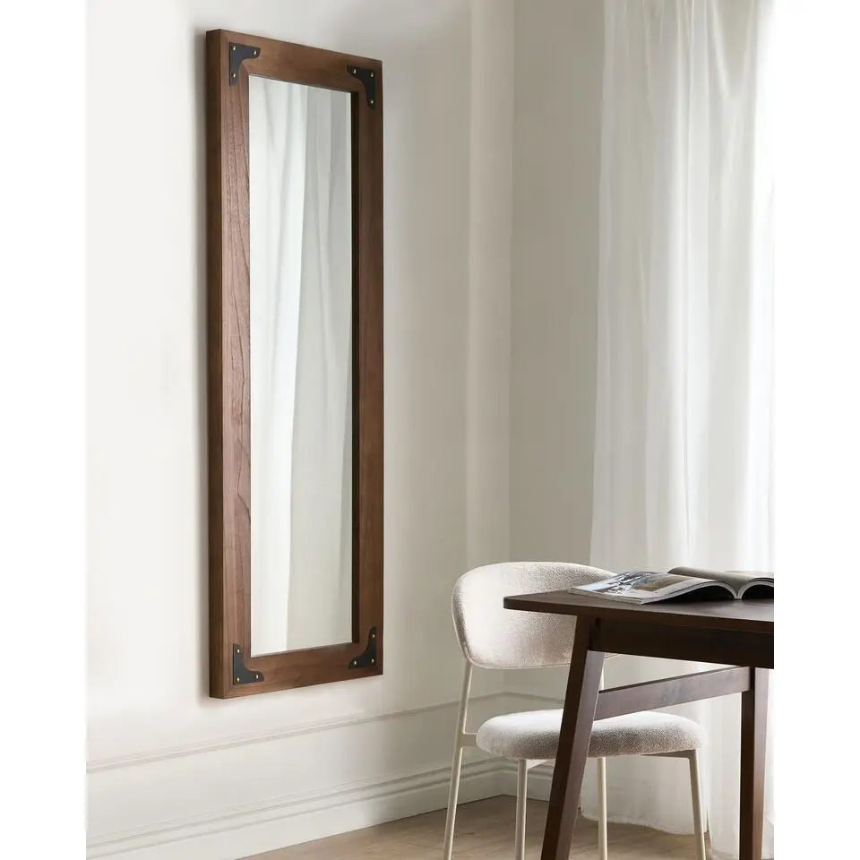 BLOSVILLE - Wandspiegel - Bruin - Hout