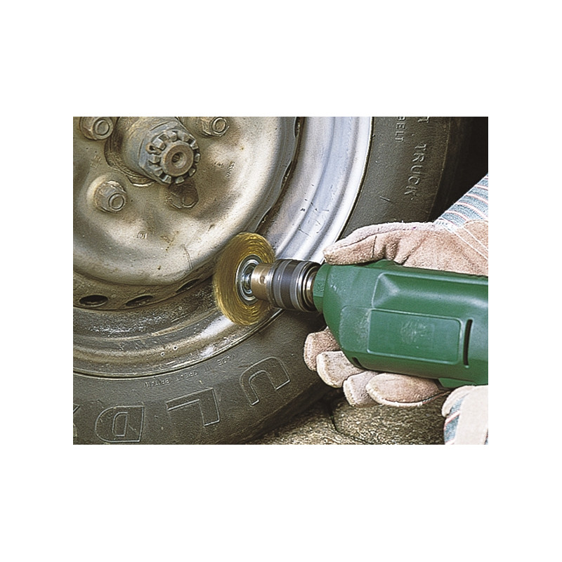 Brosse circulaire avec fil en laiton pour perceuse Ø 75 mm WOLFCRAFT