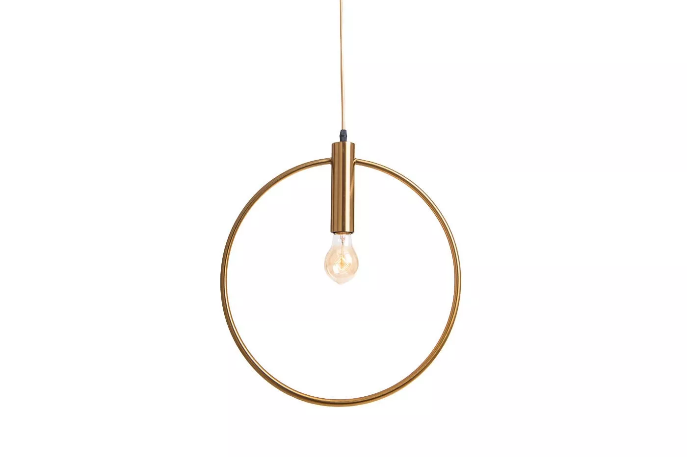 Lampa Wisząca Sufitowa Złota Obręcz BOLTON Koło Pierścień 40 cm