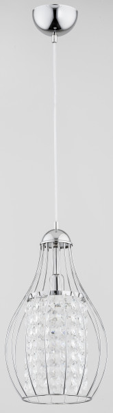 Lampa wisząca chromowana przezroczysty PIRO 1xE14x10W wym: 90x21x21 cm Alfa
