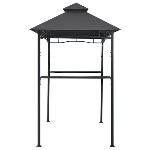 NNEVL BBQ Gazebo 240x150x255 cm Anthracite Steel