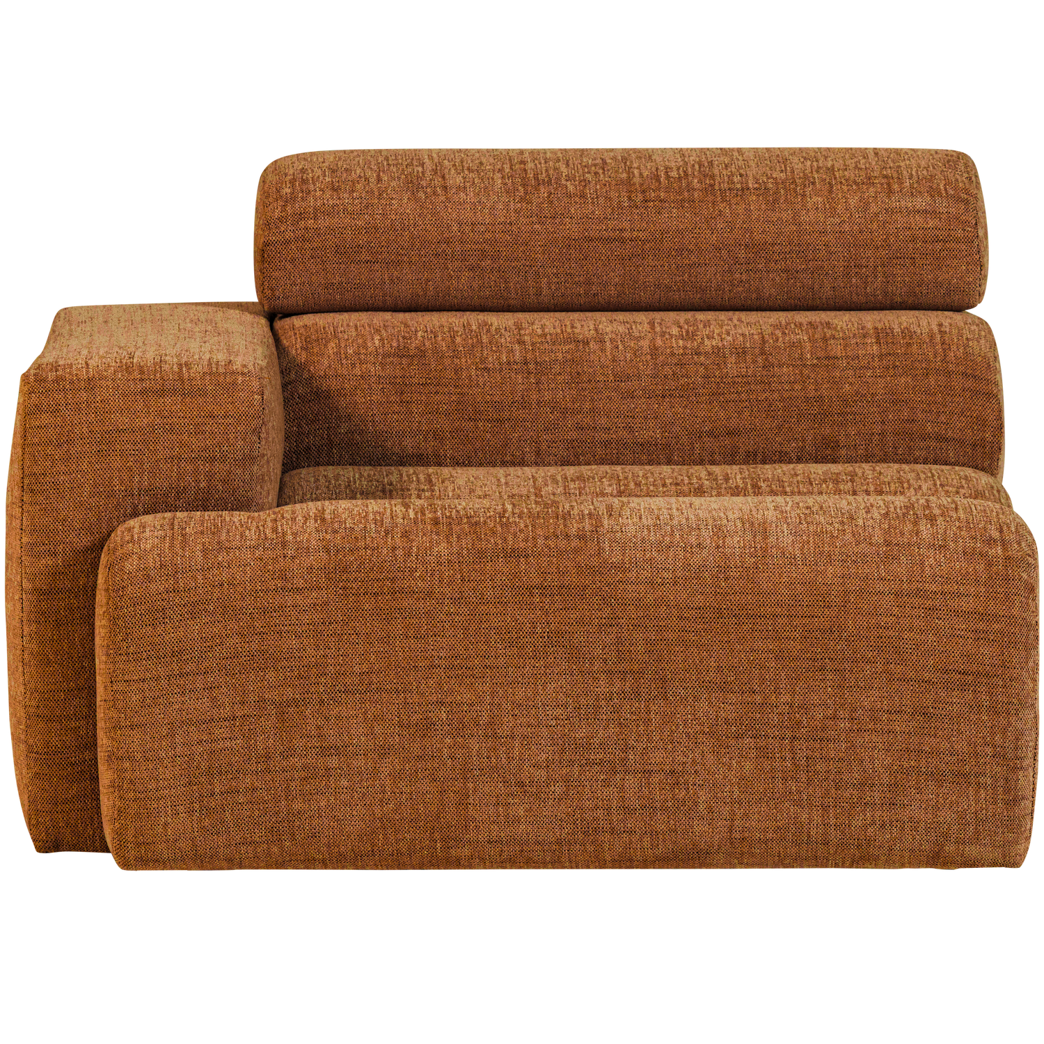 WOOOD 1-zits element bank arm links Novi - Polyester - Oranje Melange - 86x109x113