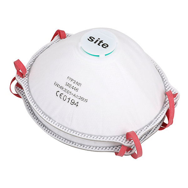 Masque anti-poussière FFP3 avec valve Site, 2 pièces