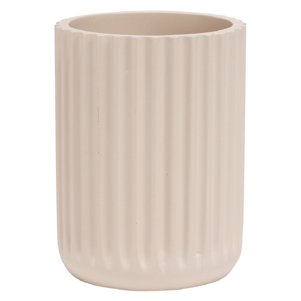 Gobelet plastique rose effet rainuré Ø7,5xH10cm