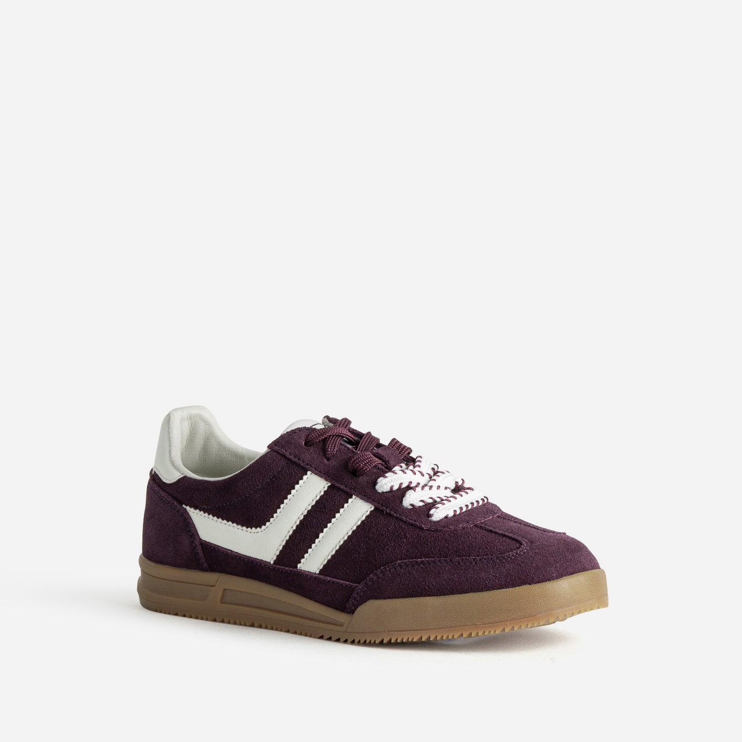 Tennis TEXTO bordeaux cuir velours