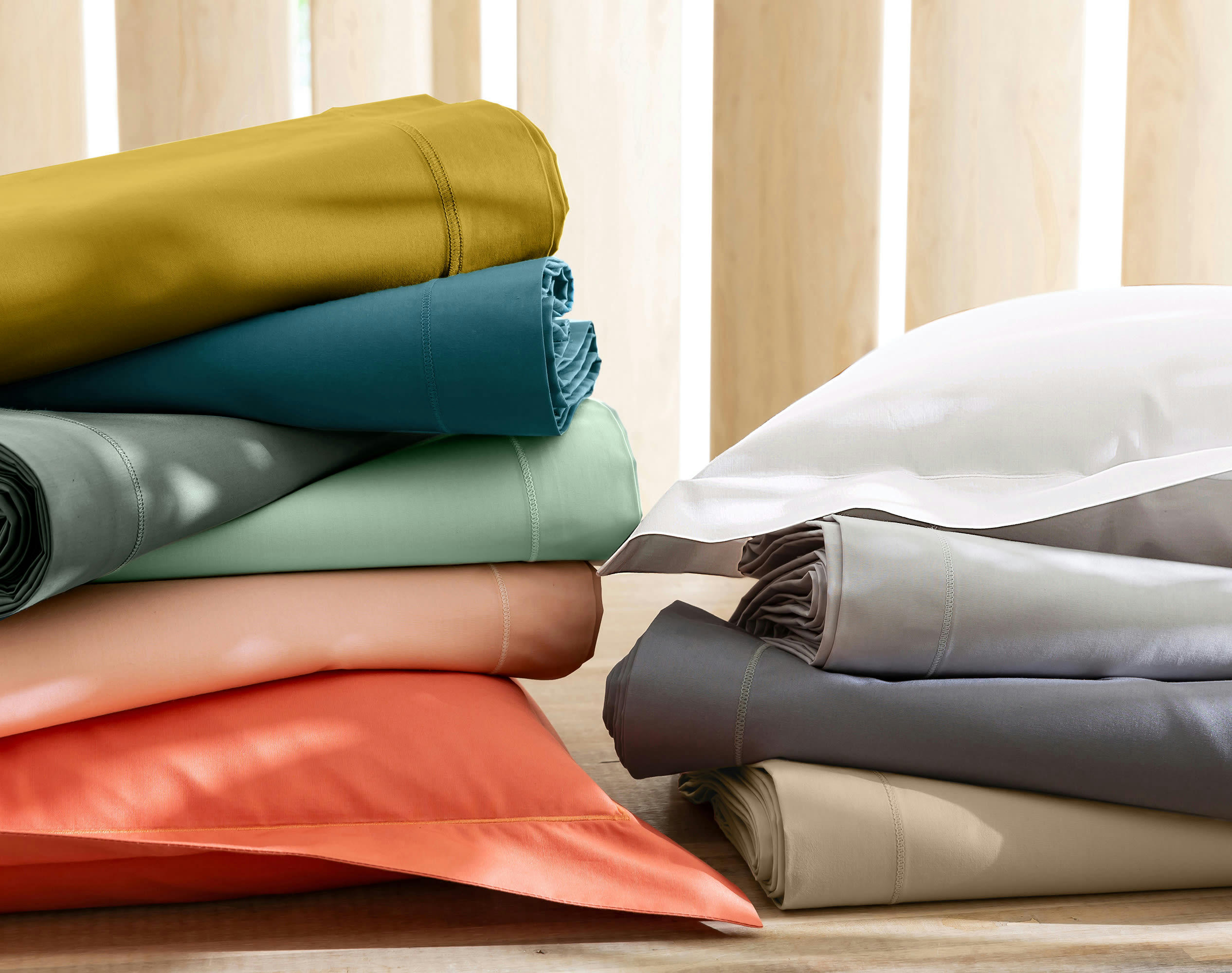 PERCALE - Housse de couette 260x240 en percale de coton  blanc