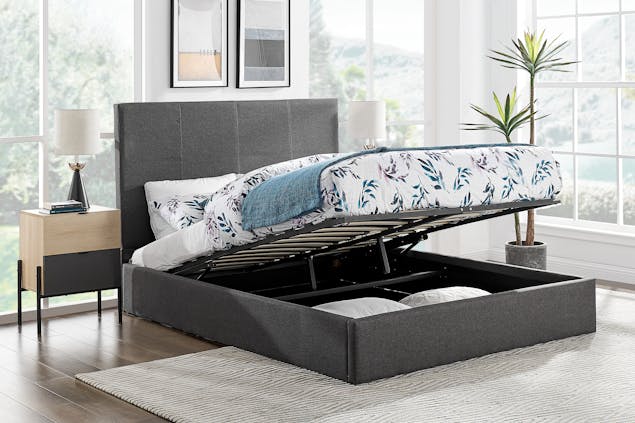 NNEKGE Antalya Gas Lift Bed (Charcoal)