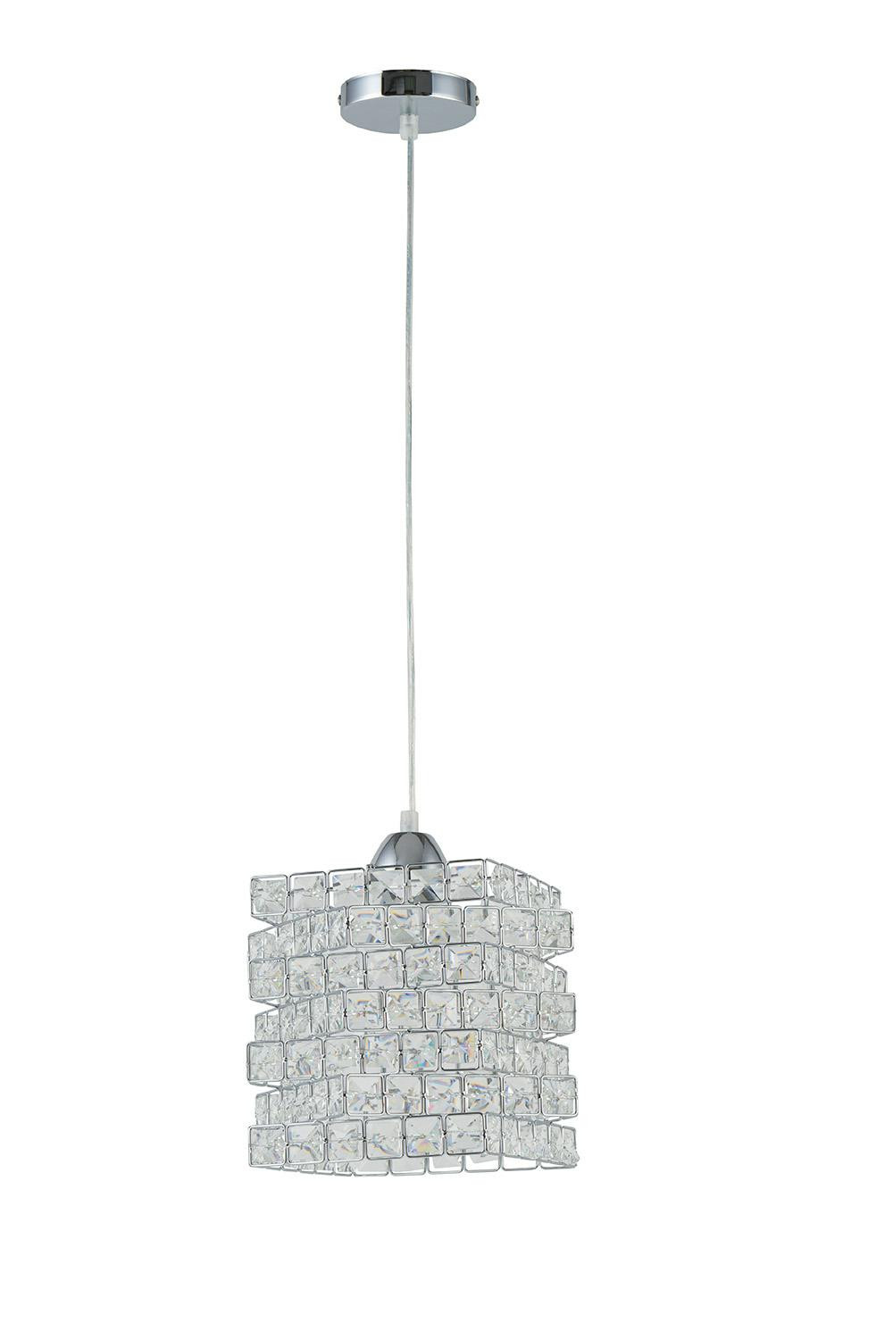 Lampa wisząca Bodek Crystal kryształ chrom E27 1x60W IP20 85 cm