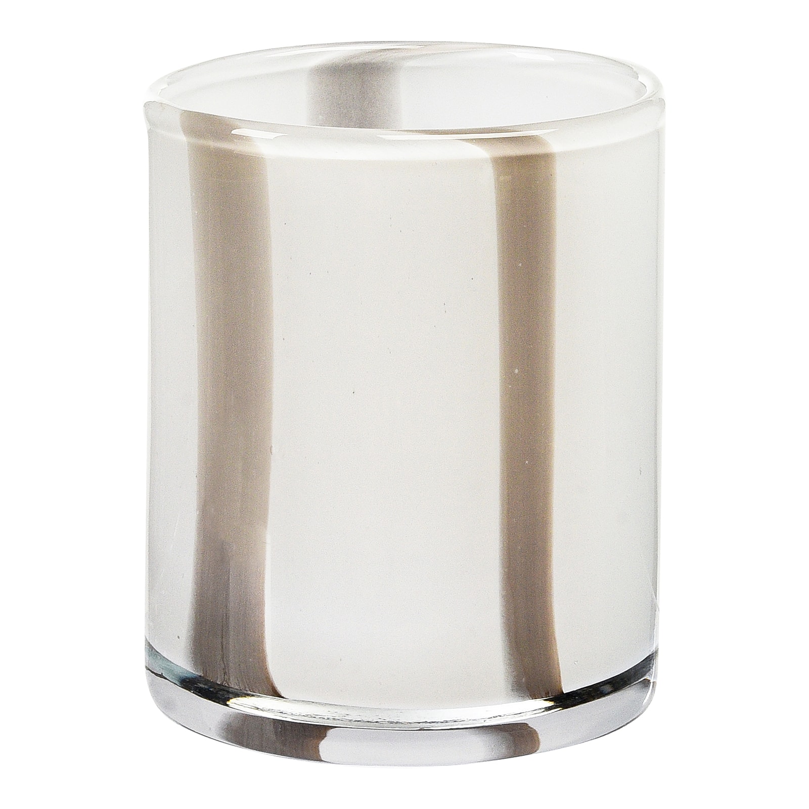 Windlicht Streifen Beige, ⌀ 8.5 cm, H 100 mm