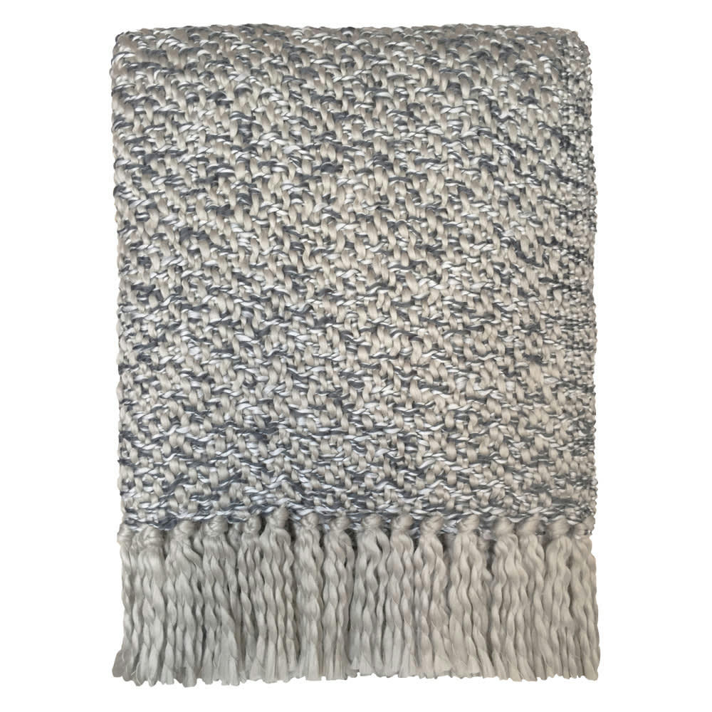 SOLID - Plaid tissé beige sable 125x150