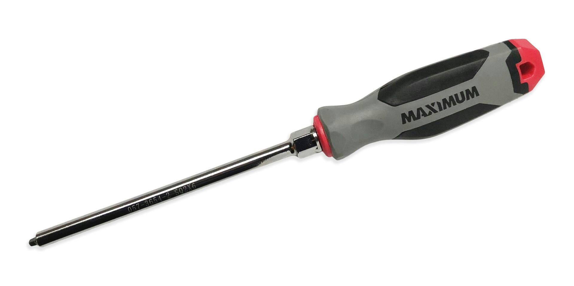 MAXIMUM #2 Robertson Screwdriver, Square Head, Textured Grip, 6-in