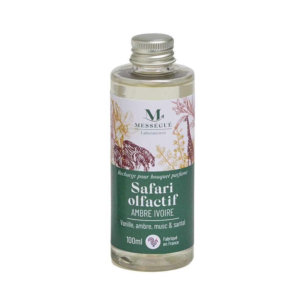 Recharge bouquet parfumé safari olfactif ambre ivoire Mességué 100ml